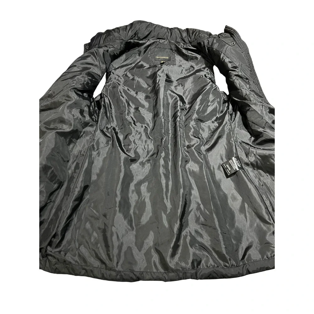 Weatherproof Womens Black Quilted Puffer Vest Longline Snap Front Small S/CH - Picture 7 of 9